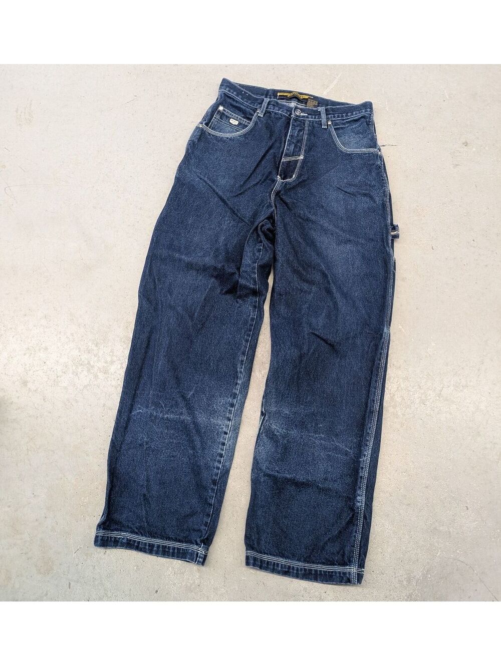 Vintage 90s Infiniti Jeans Company Carpenter Dark Blue Jeans - Picture 4 of 8